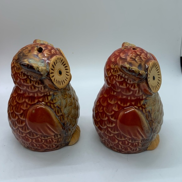 Meritage SWEET HOOT Salt and Pepper Set and Sugar Jars Set!  6 pieces!  OWLS! - Picture 5 of 13